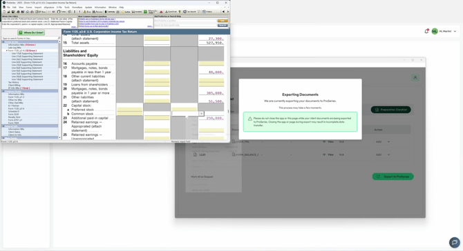 Business Return Export In Progress