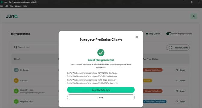 sync complete